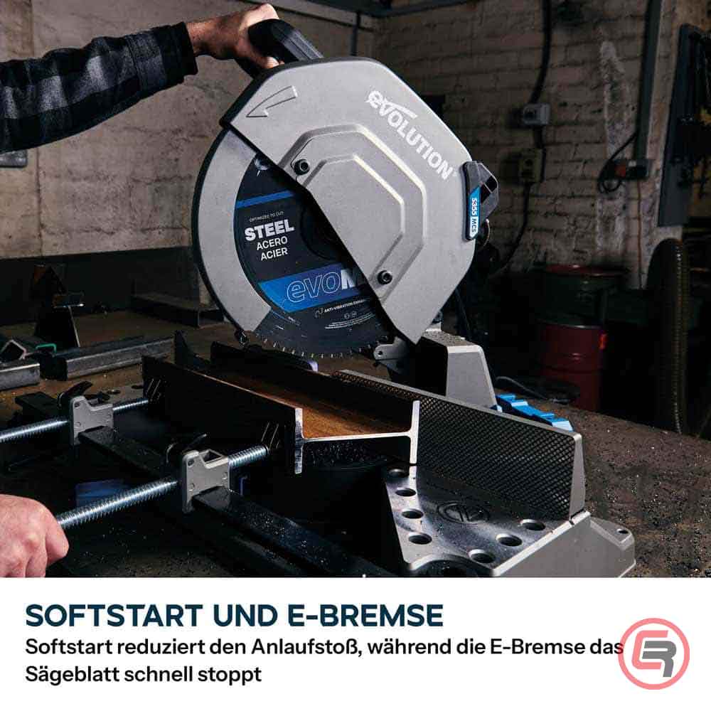 Evolution Preklopna Pila S355MCS-G2 Za Hladno i Precizno Ugaono Rezanje Metala Sa Listom EVOMAX 80T fi 355 mm / 102-0003A - Slika 4