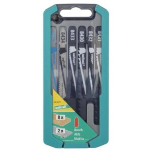 Wolfcraft Ubodne Pilice Za Drvo i Metal, T-Prihvat, PVC Kutija / 10 kom – 8630000